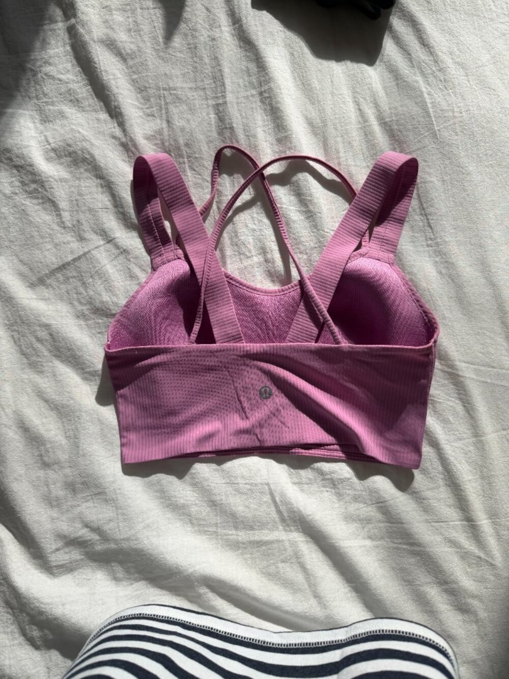Lululemon Like a Cloud Longline Ribbed Bra D/DD Cups - Dahlia Mauve - Picture 4 of 4